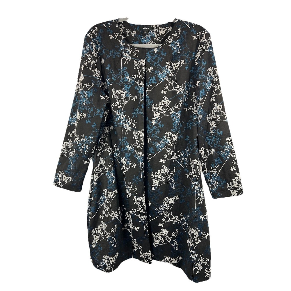 Alfani XL Floral Duster Jacket Dark Academia Whimsigoth Goth Dark Cottagecore